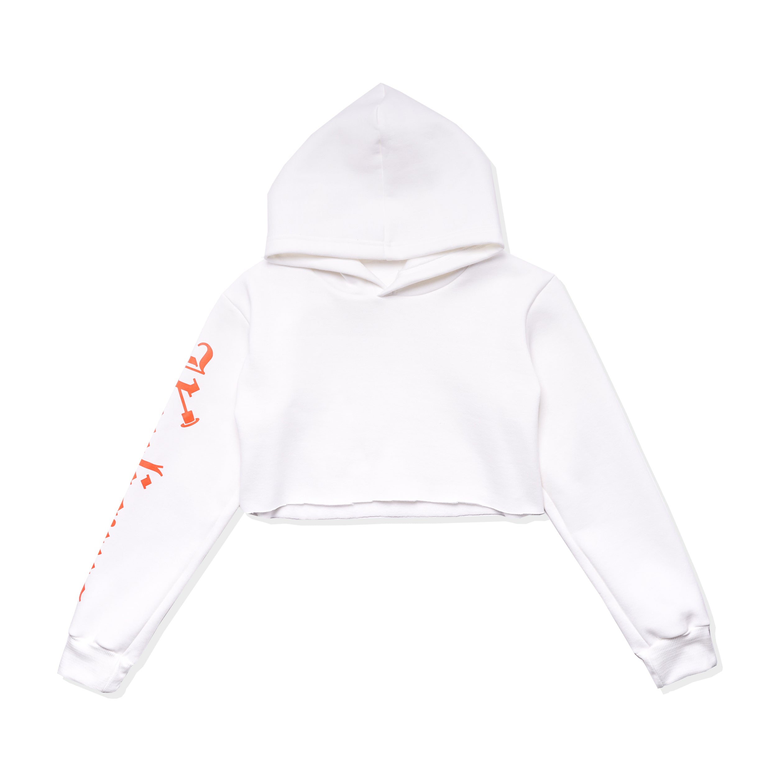 Off white deals crop top hoodie