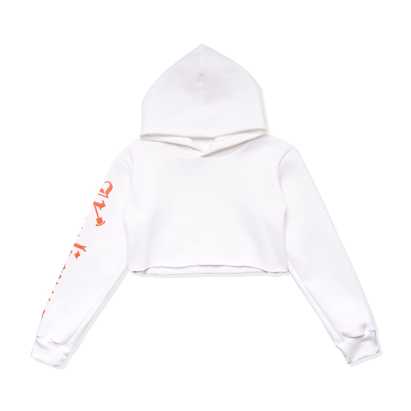 Houligan Crop Hoodie - White