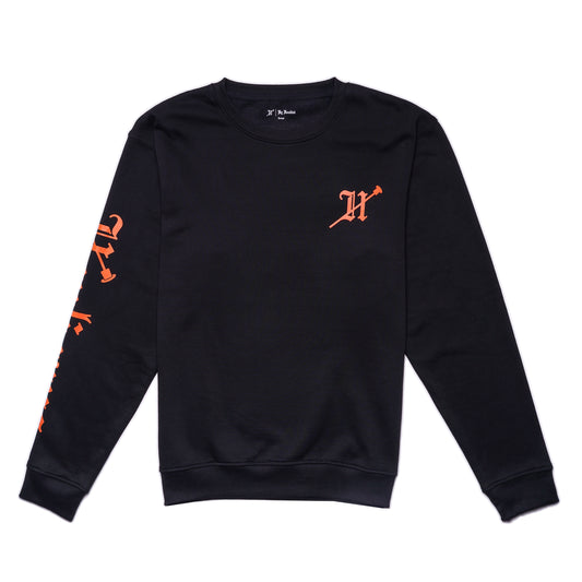 Houligan Crewneck - Black/Orange