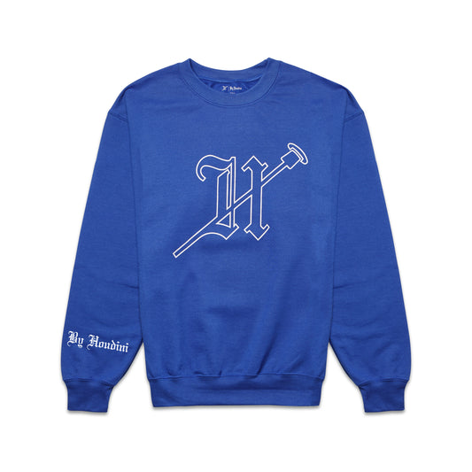 Houligans Crewneck (Blue/White) Outline