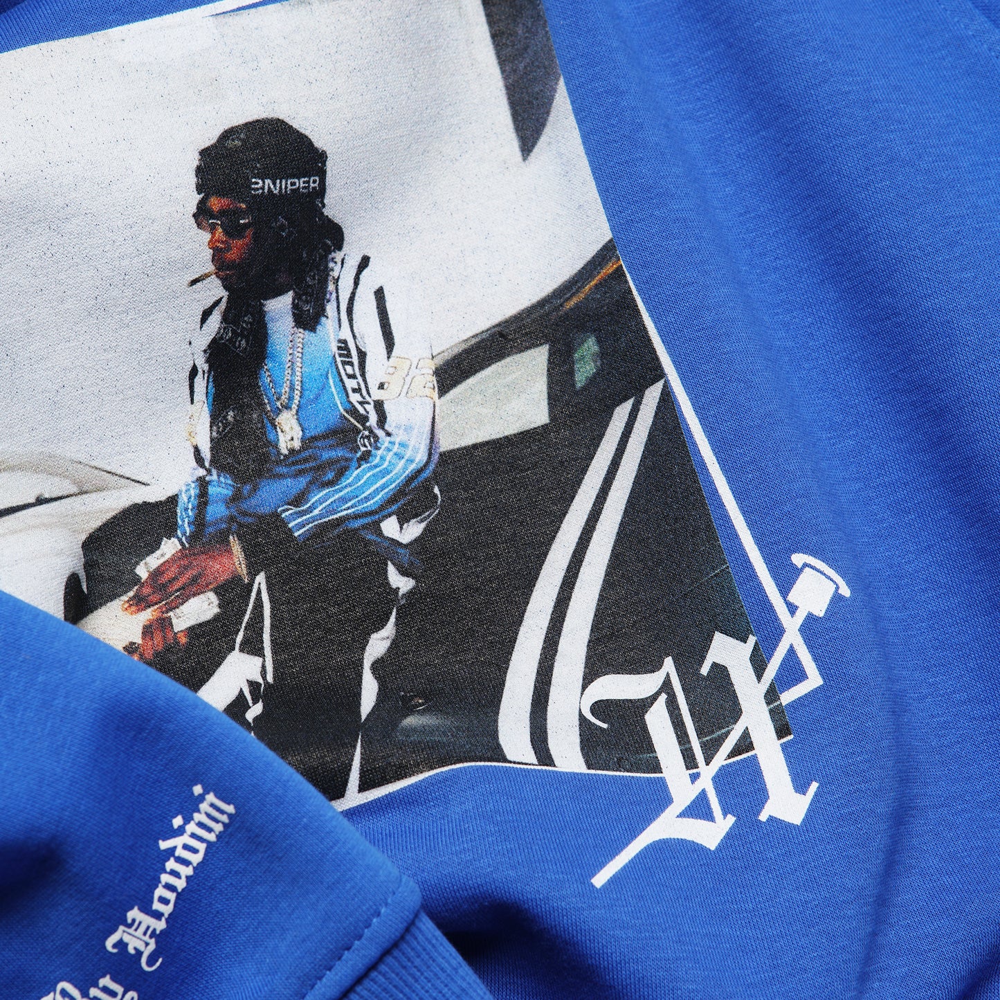 Houligans Graphic Hoodie (Blue/White)