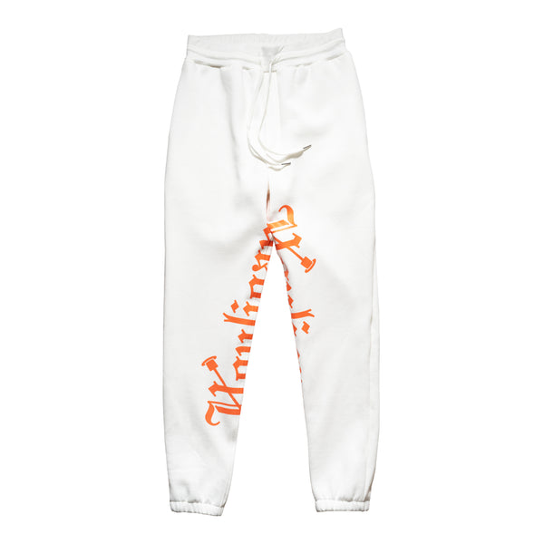 Houligans Sweatpants - White/Orange
